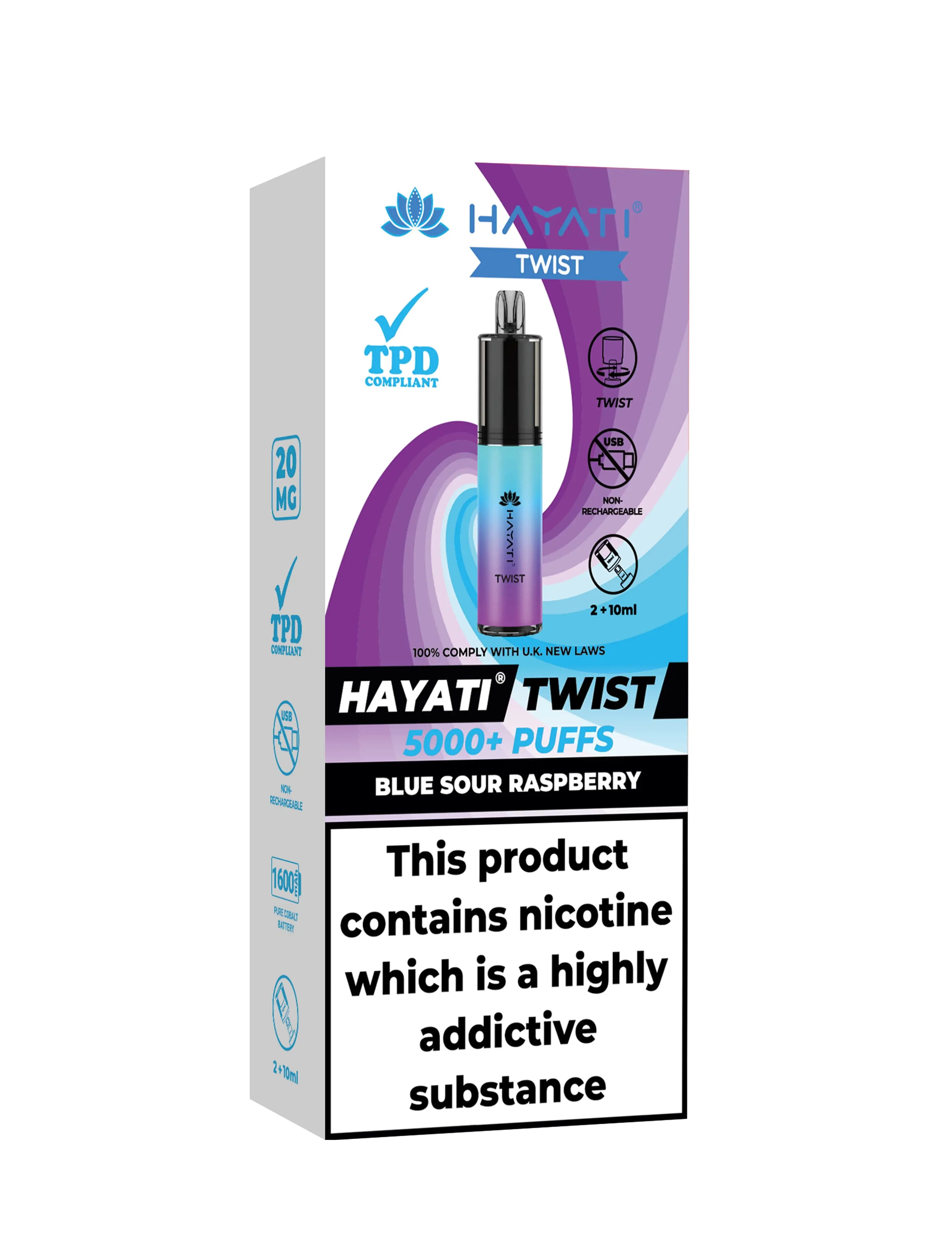 Blue Sour Raspberry Hayati Twist 5000 Disposable Pod Kit